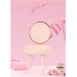 Pemberly Row Velvet & Metal Upholstered Accent Chair in Pink (Set of 2)