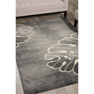 Pemberly Row 3'10&quot x 5'10&quot Fabric Gray Modern Indoor Area Rug