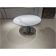 Pemberly Row Coffee Table with 1 White/Gray Ceramic Top and 1 Clear Glass Top