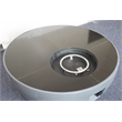 Pemberly Row Round Porcelain Firepit with Stainless Steel Burner