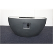 Pemberly Row Round Porcelain Firepit with Stainless Steel Burner