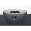 Pemberly Row Round Porcelain Firepit with Stainless Steel Burner