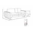 Pemberly Row Modern Genuine Italian Leather Upholstered Sofa