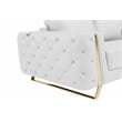 Pemberly Row Modern Genuine Italian Leather Upholstered Sofa
