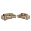 Pemberly Row Modern Transitional Modern Italian Fabric Sofa Set