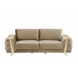 Pemberly Row Modern Transitional Modern Italian Fabric Sofa Set