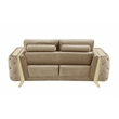 Pemberly Row Modern Transitional Modern Italian Fabric Sofa Set