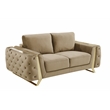 Pemberly Row Modern Transitional Modern Italian Fabric Sofa Set