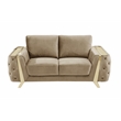 Pemberly Row Modern Transitional Modern Italian Fabric Sofa Set