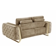 Pemberly Row Modern Transitional Modern Italian Fabric Sofa Set