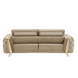 Pemberly Row Modern Transitional Modern Italian Fabric Sofa Set