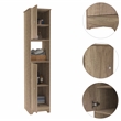 Pemberly Row 2Pc Bathroom Set Medicine Cabinet & Linen Cabinet in Multi-color