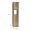Pemberly Row 2Pc Bathroom Set Medicine Cabinet & Linen Cabinet in Multi-color