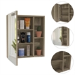 Pemberly Row 2Pc Bathroom Set Medicine Cabinet & Linen Cabinet in Multi-color