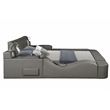 Pemberly Row Smart Multifunctional King Size Bed Made with Wood in Gray
