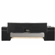 Pemberly Row Smart Multifunctional King Size Bed Made with Wood in Gray