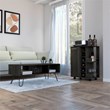 Pemberly Row 2 Piece Living Room Set in Brown Engineered Wood