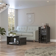 Pemberly Row 2 Piece Living Room Set in Brown Engineered Wood
