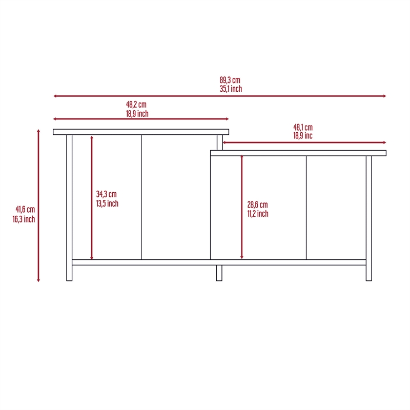 Pemberly Row 2 Piece Living Room Set in Brown Engineered Wood