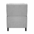 Pemberly Row Contemporary Fabric Upholstered Push Back Recliner in Gray