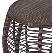Pemberly Row Modern Transitional Rattan End Table in Espresso/Gray