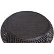 Pemberly Row Round Transitional Rattan Coffee Table in Brown