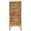 Pemberly Row Modern Transitional 6-Drawer Metal Cabinet in Natural