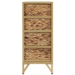 Pemberly Row 10-Drawer Transitional Metal Cabinet in Natural