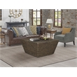 Pemberly Row Square Tapered Transitional Wood Coffee Table in Walnut