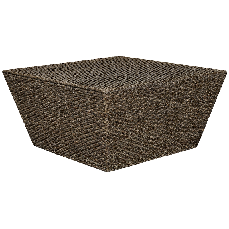 Pemberly Row Square Tapered Transitional Wood Coffee Table in Walnut