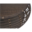 Pemberly Row Modern Transitional Rattan Coffee Table in Espresso