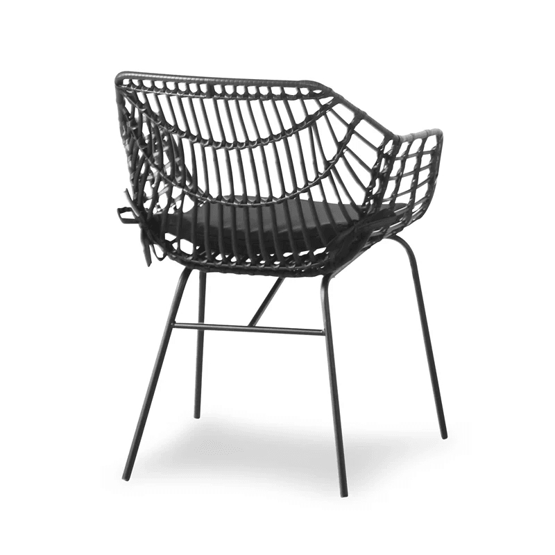 Pemberly Row 3-Piece Outdoor PE Wicker / Rattan Bistro Set in Gray