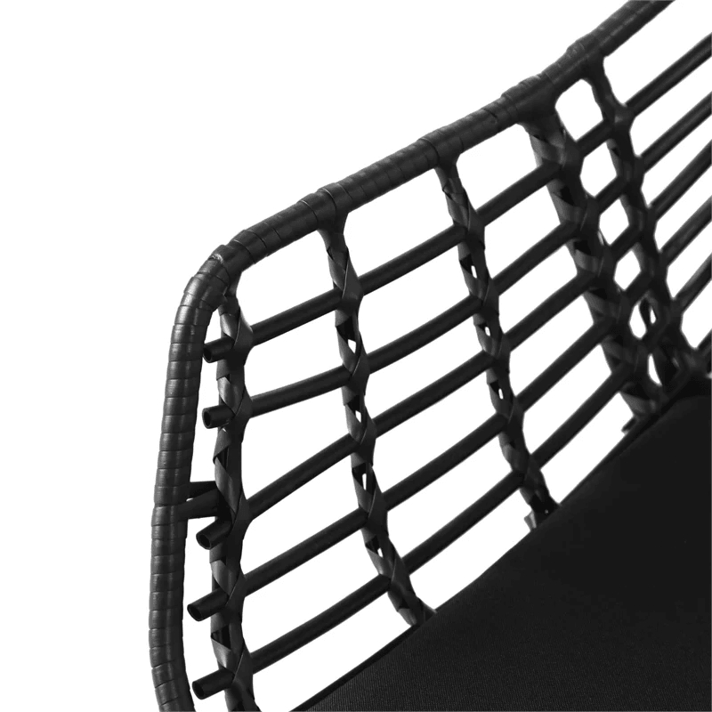 Pemberly Row 3-Piece Outdoor PE Wicker / Rattan Bistro Set in Gray