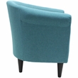 Pemberly Row Traditional Fabric & EPS Club Chair in Teal Blue