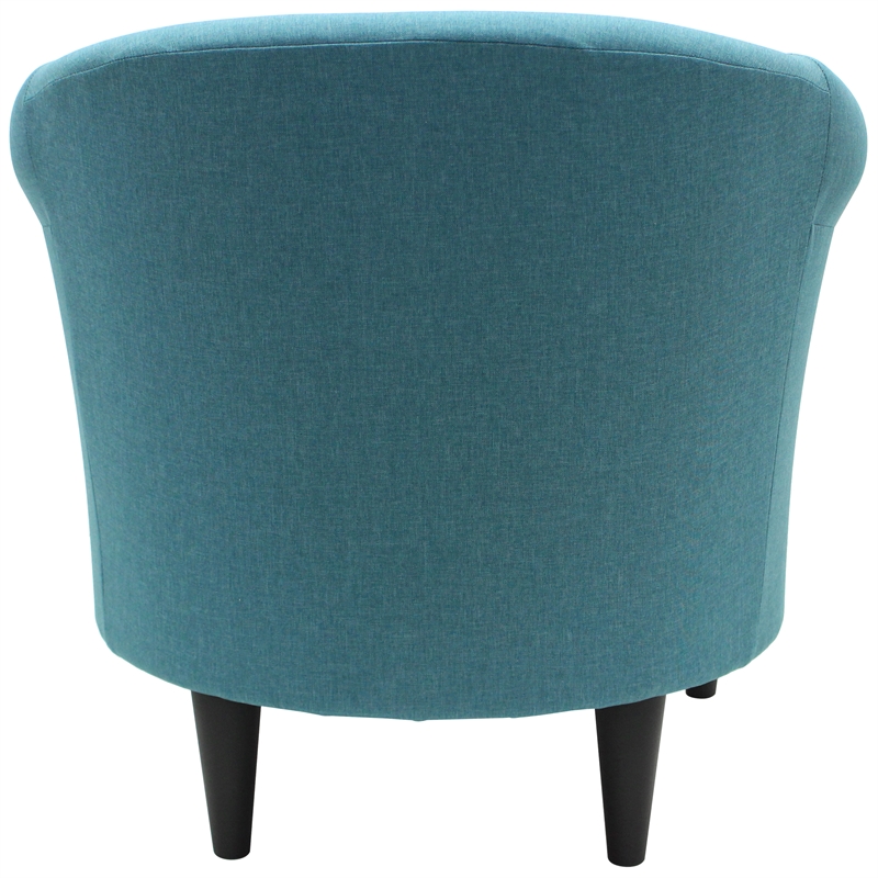 Pemberly Row Traditional Fabric & EPS Club Chair in Teal Blue