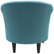 Pemberly Row Traditional Fabric & EPS Club Chair in Teal Blue