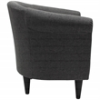 Pemberly Row Traditional Fabric & EPS Club Chair in Dark Gray