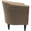 Pemberly Row Modern Traditional Fabric & EPS Club Chair in Brown