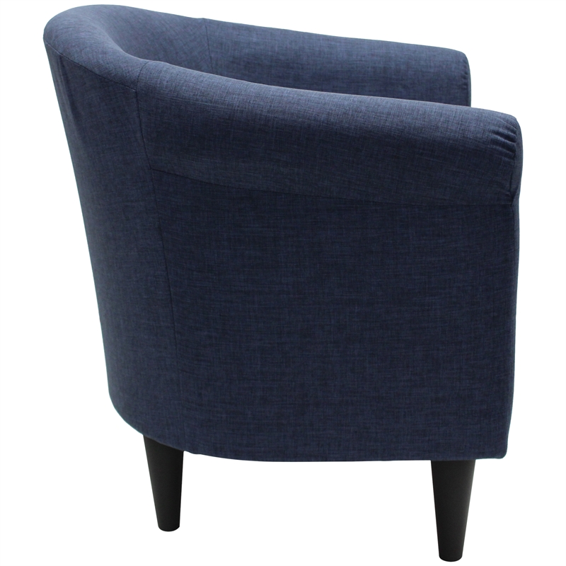 Pemberly Row Modern Traditional Fabric & EPS Club Chair in Blue
