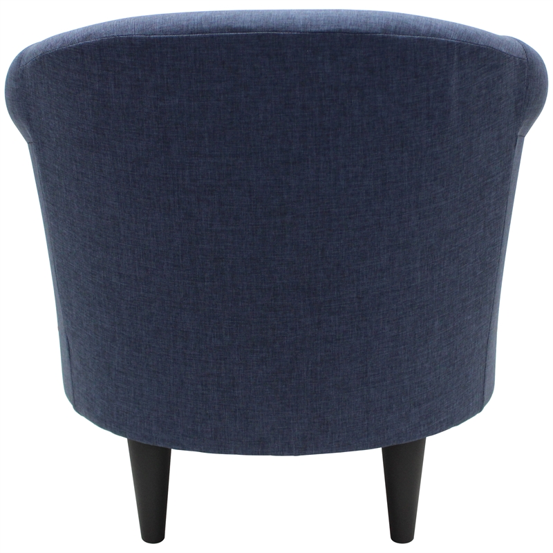 Pemberly Row Modern Traditional Fabric & EPS Club Chair in Blue