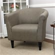 Pemberly Row Traditional Fabric & EPS Club Chair in Taupe Brown