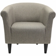 Pemberly Row Traditional Fabric & EPS Club Chair in Taupe Brown