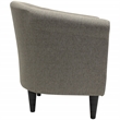 Pemberly Row Traditional Fabric & EPS Club Chair in Taupe Brown