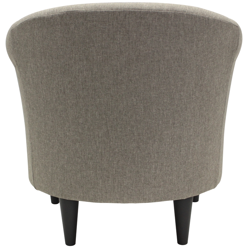 Pemberly Row Traditional Fabric & EPS Club Chair in Taupe Brown