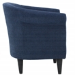 Pemberly Row Traditional Fabric & EPS Club Chair in Navy Blue
