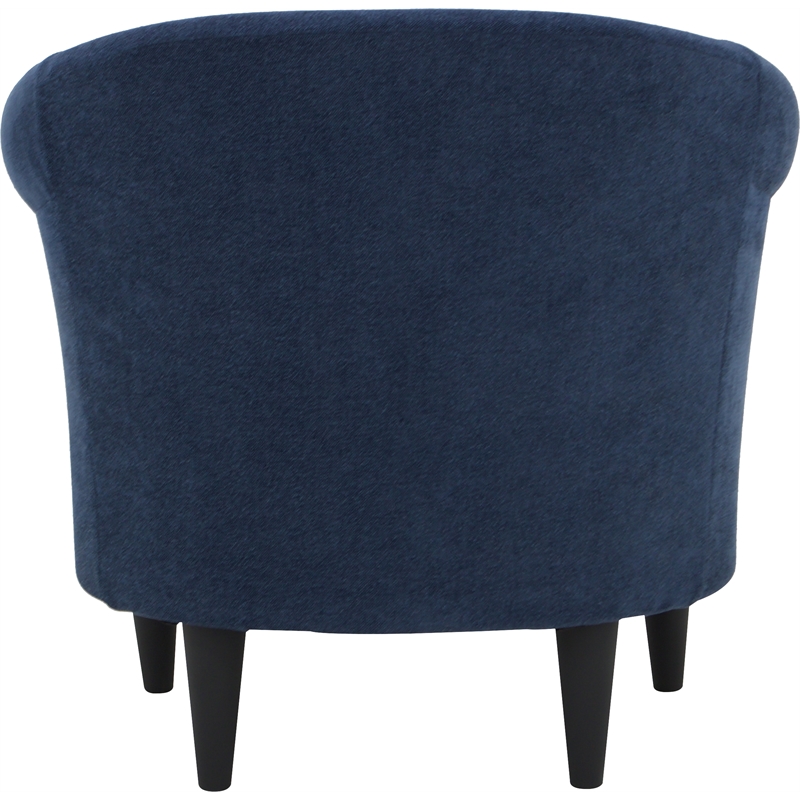 Pemberly Row Traditional Fabric & EPS Club Chair in Navy Blue