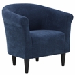 Pemberly Row Traditional Fabric & EPS Club Chair in Navy Blue