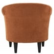 Pemberly Row Traditional Polyester Fabric Club Chair in Burnt Orange