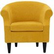 Pemberly Row Modern Traditional Polyester Fabric Chair in Yellow