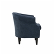 Pemberly Row Traditional Polyester Fabric Chair in Navy Blue